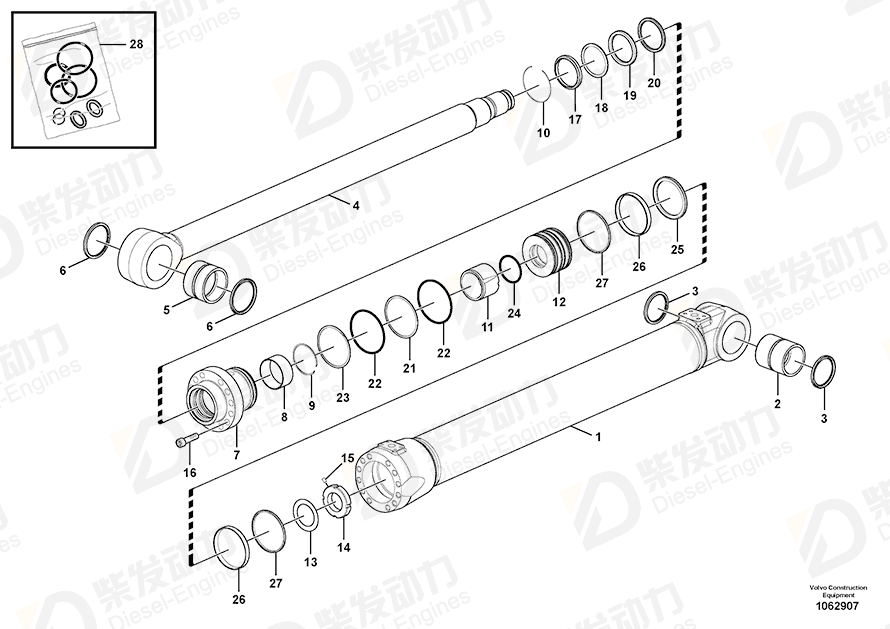 VOLVO Back-up ring SA9566-11150 Drawing VOLVO Back-up ring SA9566-11150 Drawing