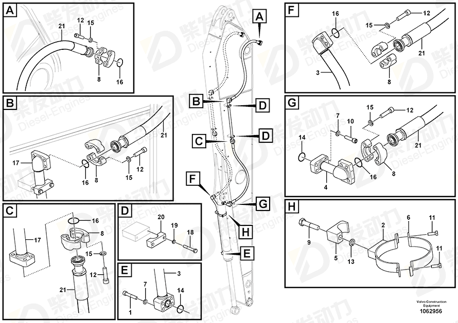 VOLVO Pipe 14627082 Drawing