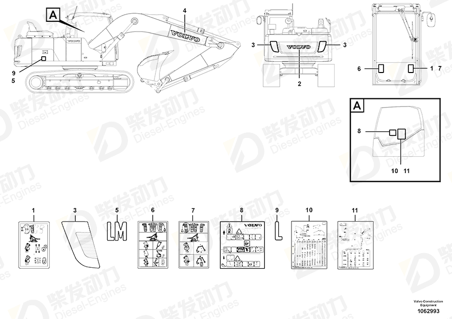VOLVO Decal 14600001 Drawing
