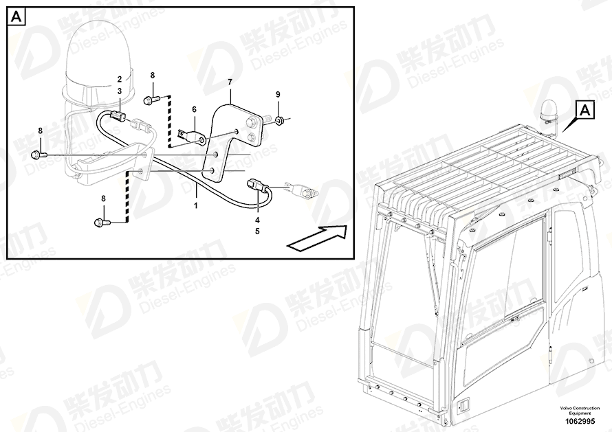 VOLVO Cable harness 14619738 Drawing