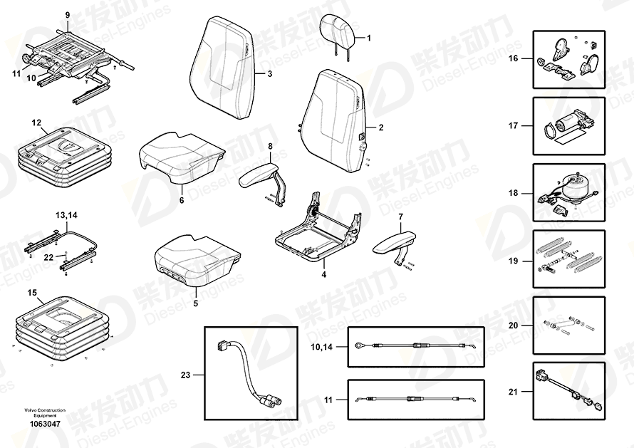 VOLVO Cable 14579223 Drawing