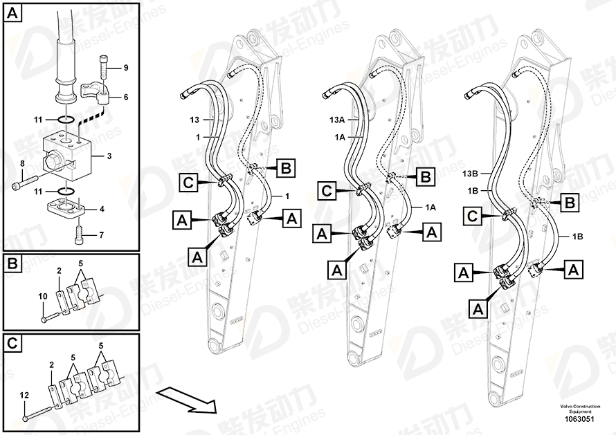 VOLVO Hexagon screw 13970963 Drawing