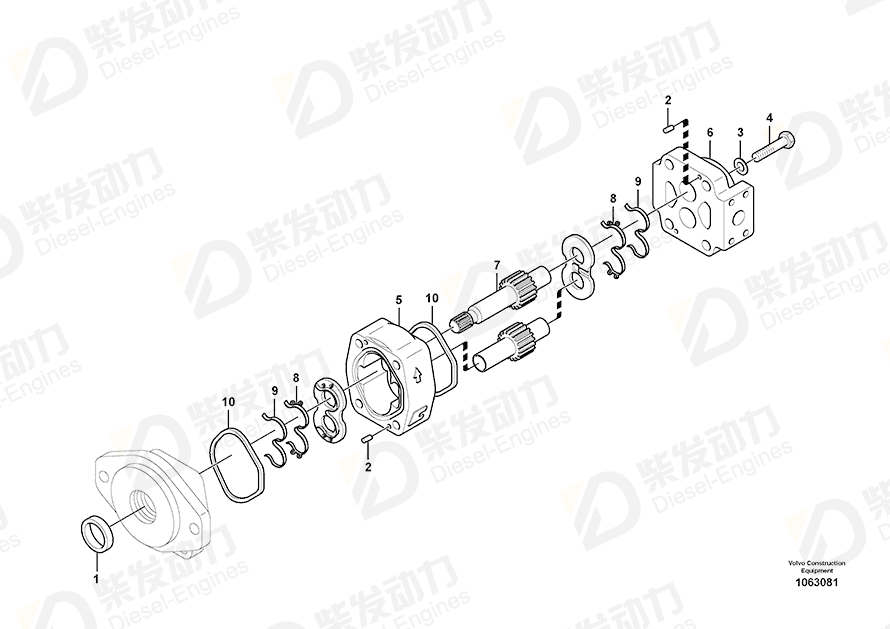 VOLVO Gasket kits 14536209 Drawing VOLVO Gasket kits 14536209 Drawing