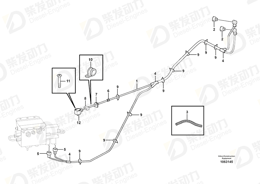 VOLVO Cross recessed screw 956067 Drawing VOLVO Cross recessed screw 956067 Drawing
