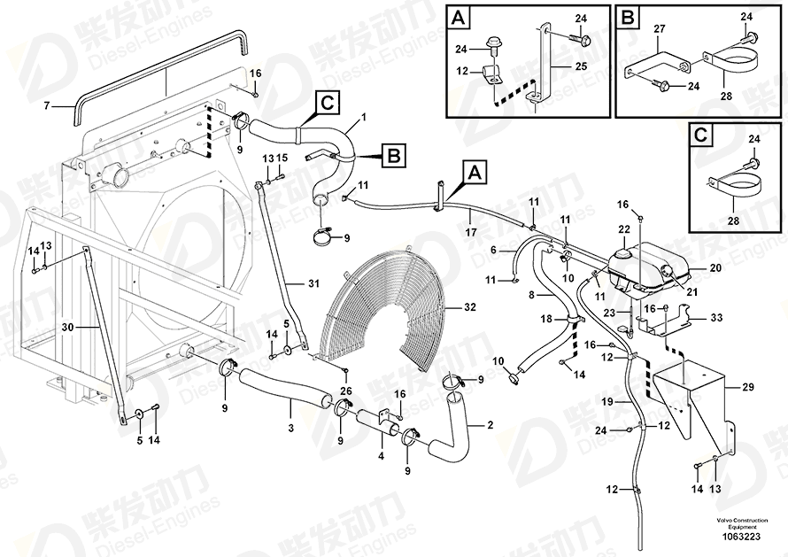 VOLVO Bracket 14637865 Drawing