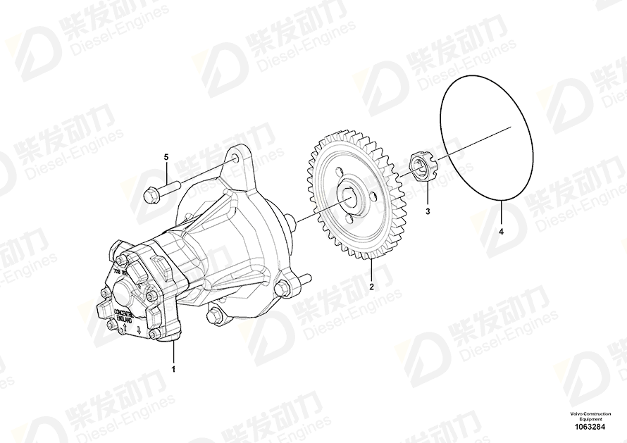 VOLVO Castle nut 20367040 Drawing