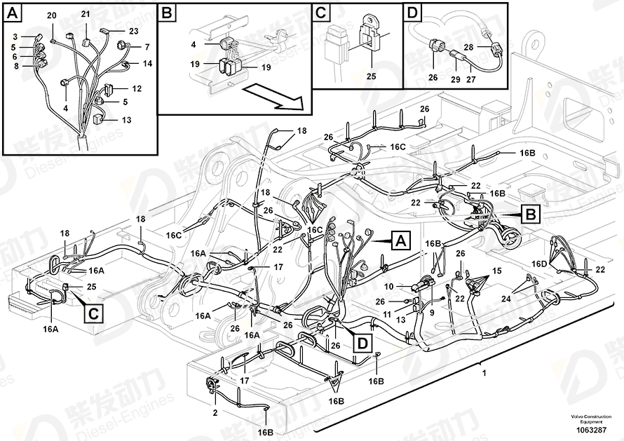 VOLVO Cable harness 14679300 Drawing