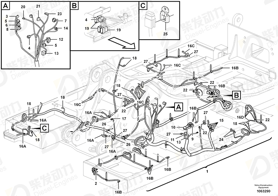 VOLVO Housing 3944413 Drawing