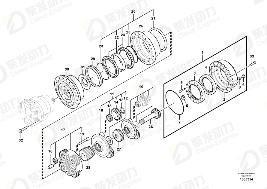 VOLVO Screw 14608962 Drawing