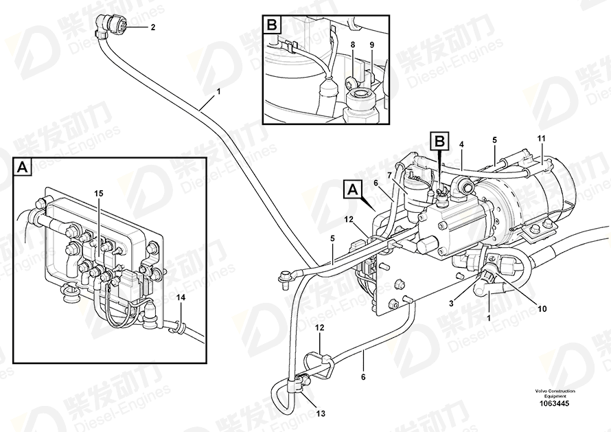 VOLVO Flange lock nut 949874 Drawing