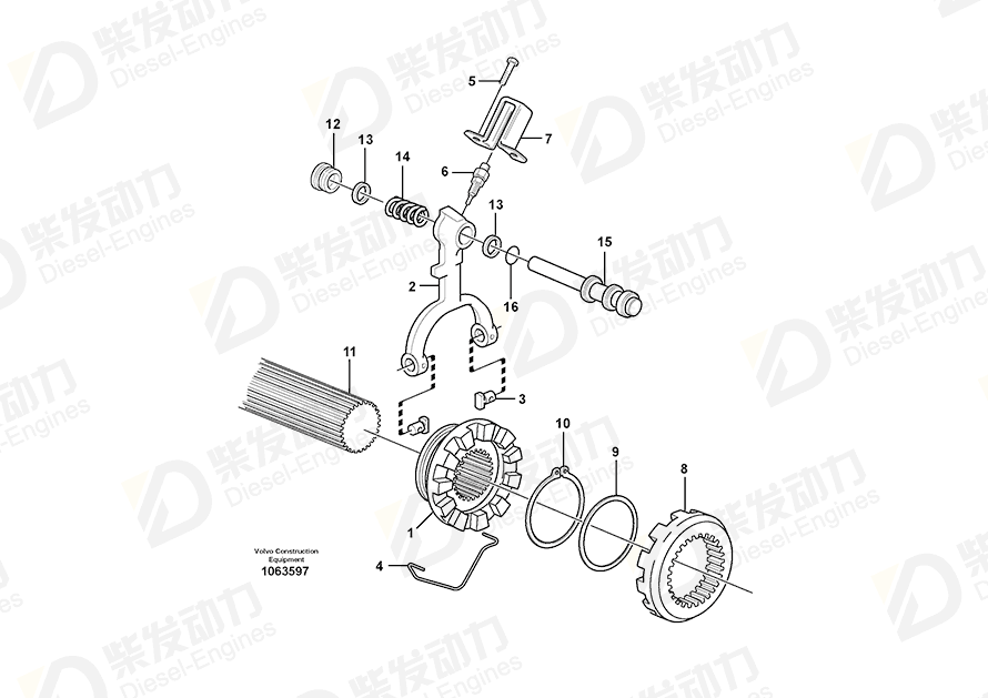 VOLVO Guide ring 11168132 Drawing