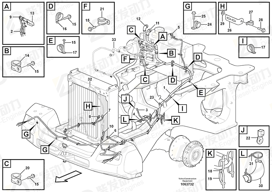VOLVO Hose 13976739 Drawing