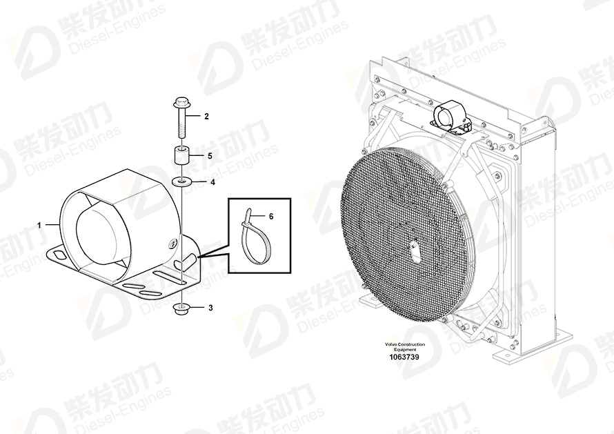 VOLVO Reversing warning unit 17222610 Drawing VOLVO Reversing warning unit 17222610 Drawing