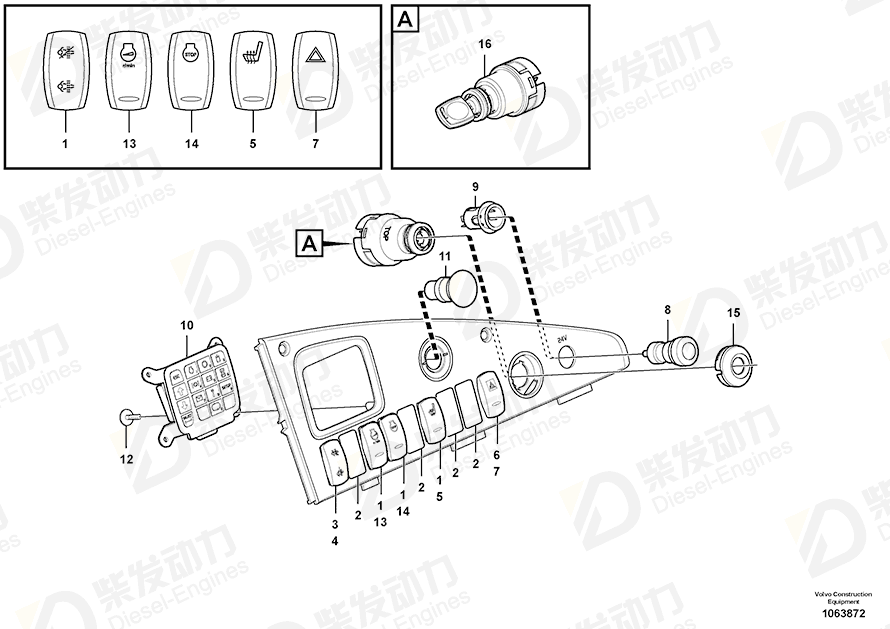 VOLVO Rocker arm 15048579 Drawing