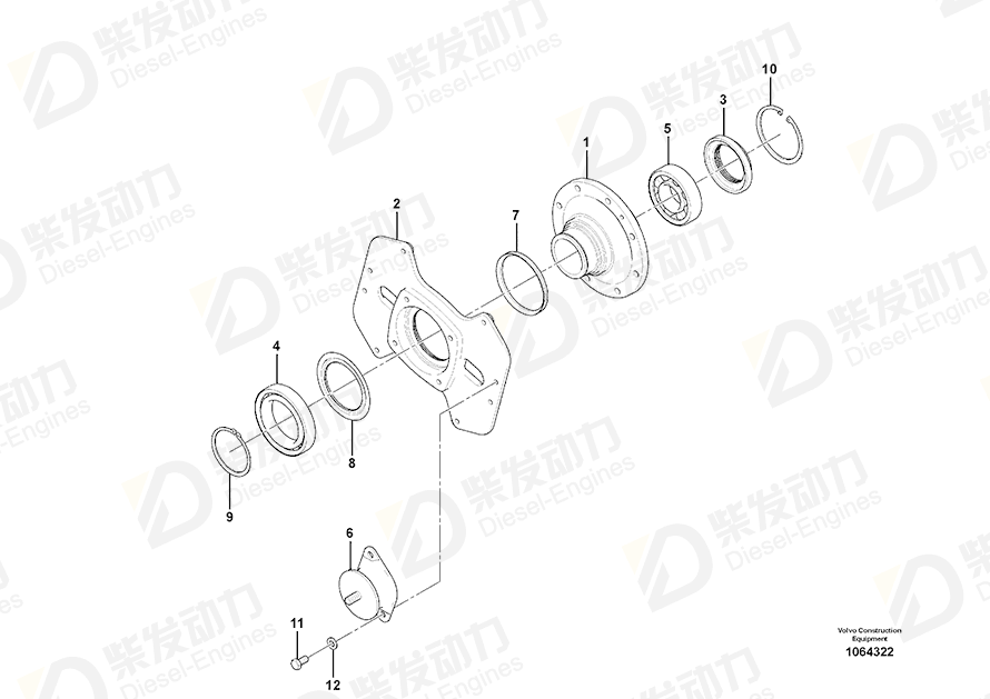 VOLVO Snap ring 914490 Drawing