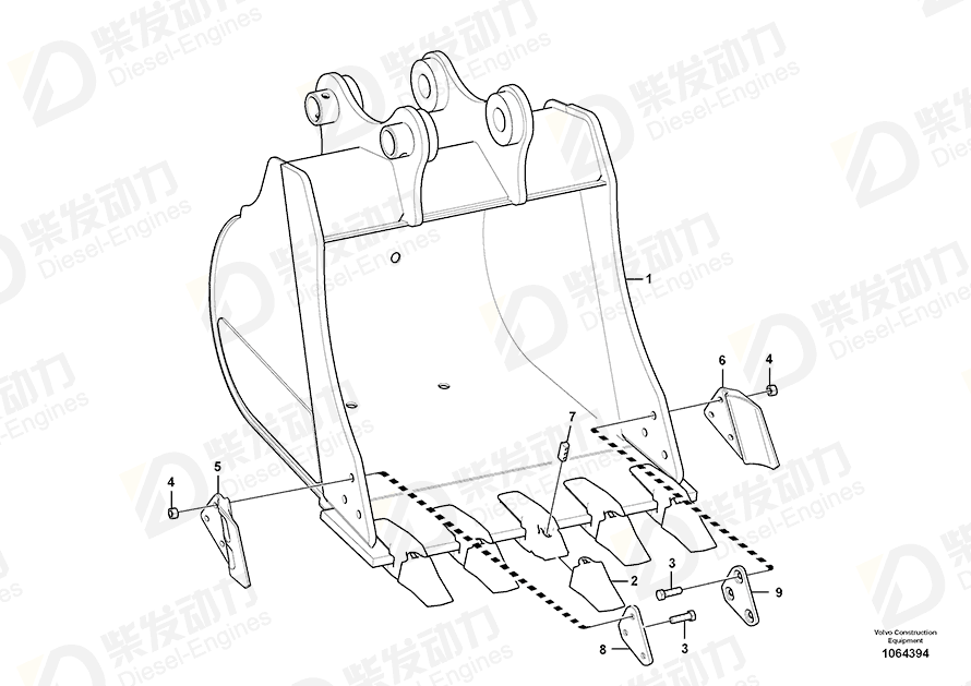 VOLVO Bucket 14576700 Drawing