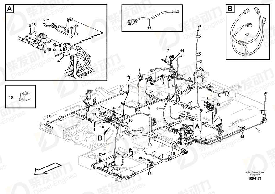 VOLVO Hose 4803745 Drawing