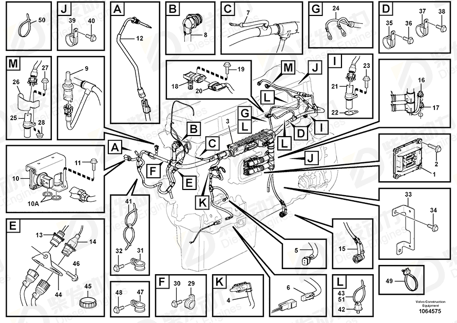 VOLVO Pressure sensor 21442662 Drawing