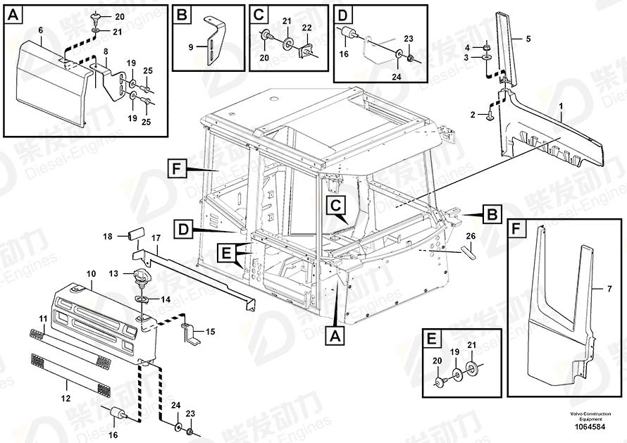 VOLVO Panel 15153207 Drawing
