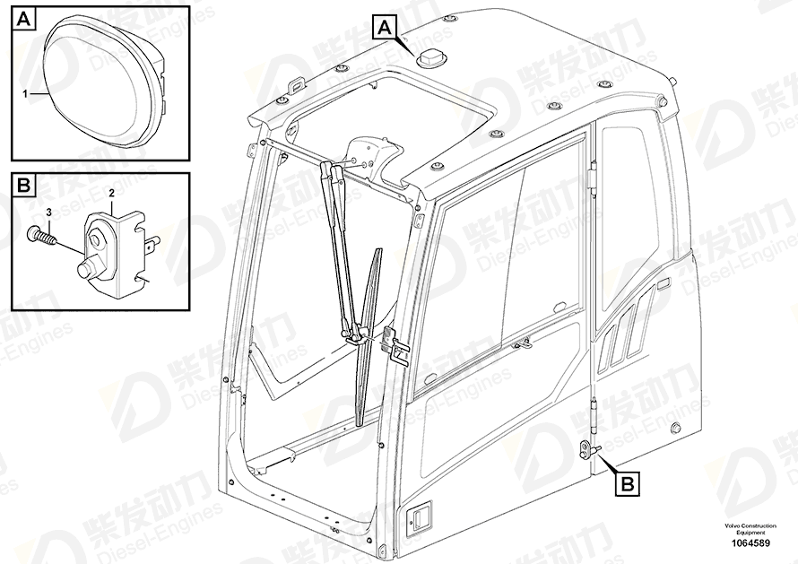 VOLVO Lamp 14635864 Drawing