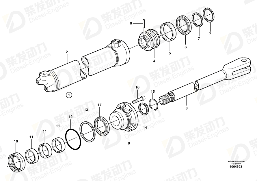 VOLVO Cylinder Tube 11149371 Drawing VOLVO Cylinder Tube 11149371 Drawing