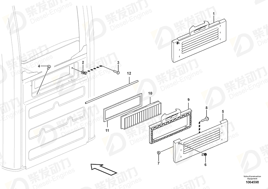 VOLVO Hatch 14637240 Drawing