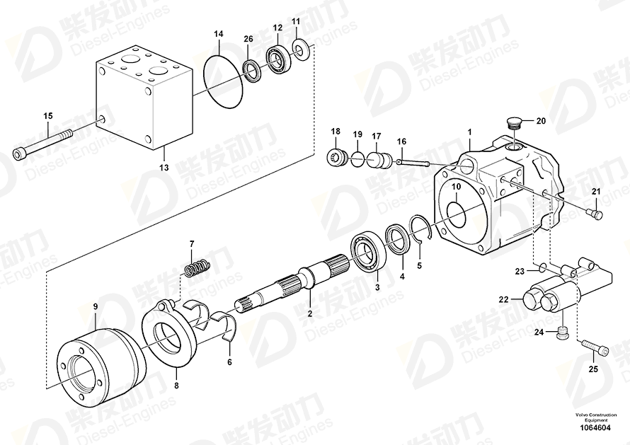 VOLVO Shaft 11998853 Drawing