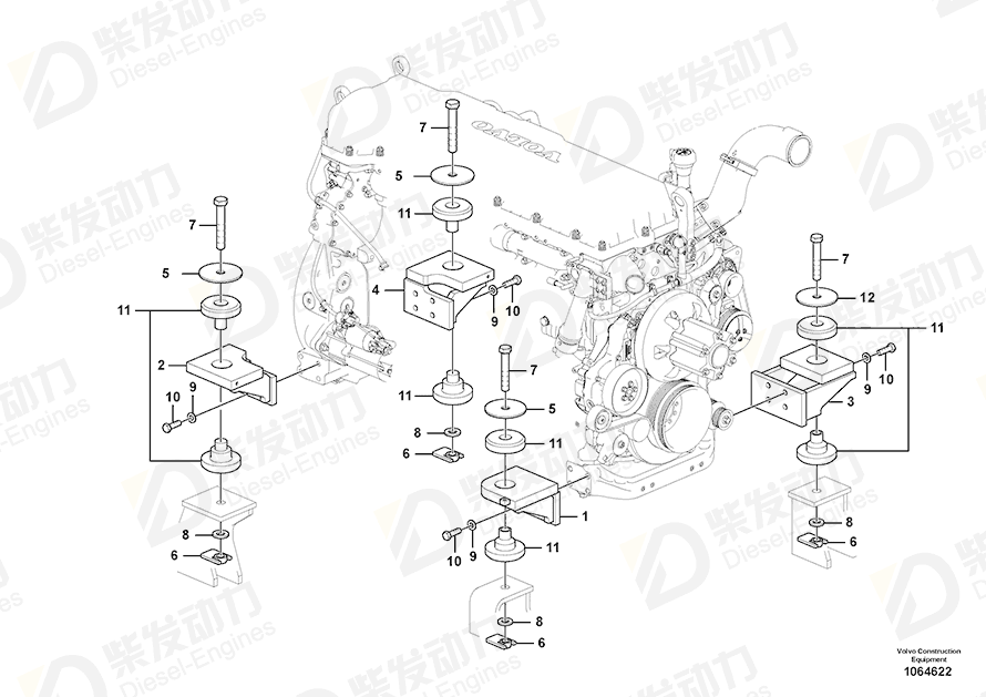 VOLVO Bracket 14590628 Drawing