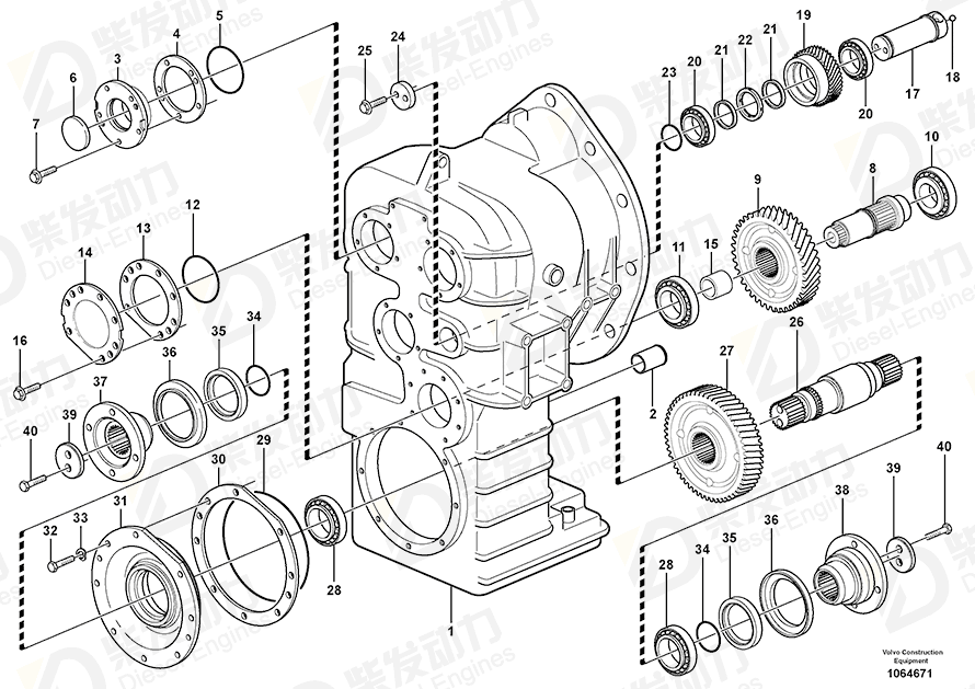 VOLVO Roller bearing 183824 Drawing