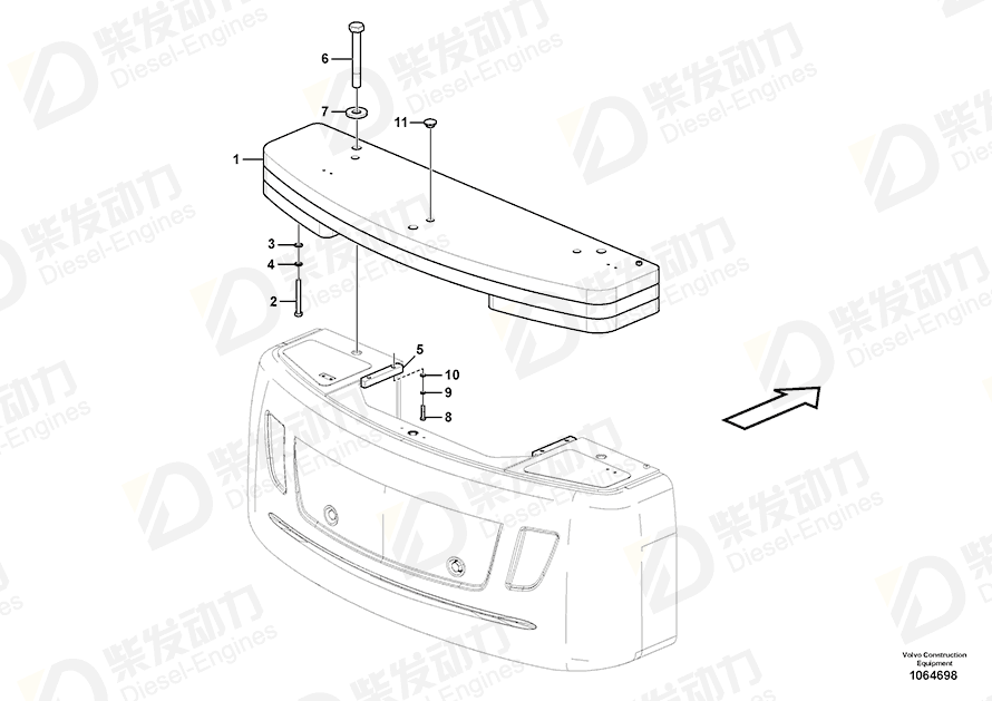 VOLVO Counterweight 14635878 Drawing