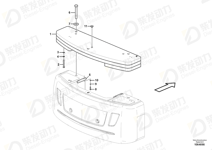 VOLVO Hexagon screw 983695 Drawing