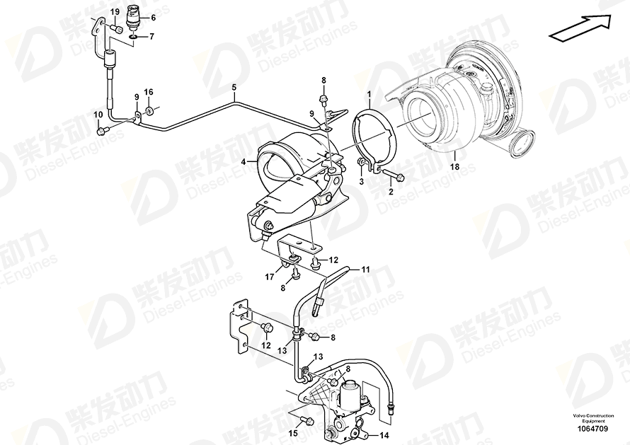 VOLVO Pipe set 17201596 Drawing