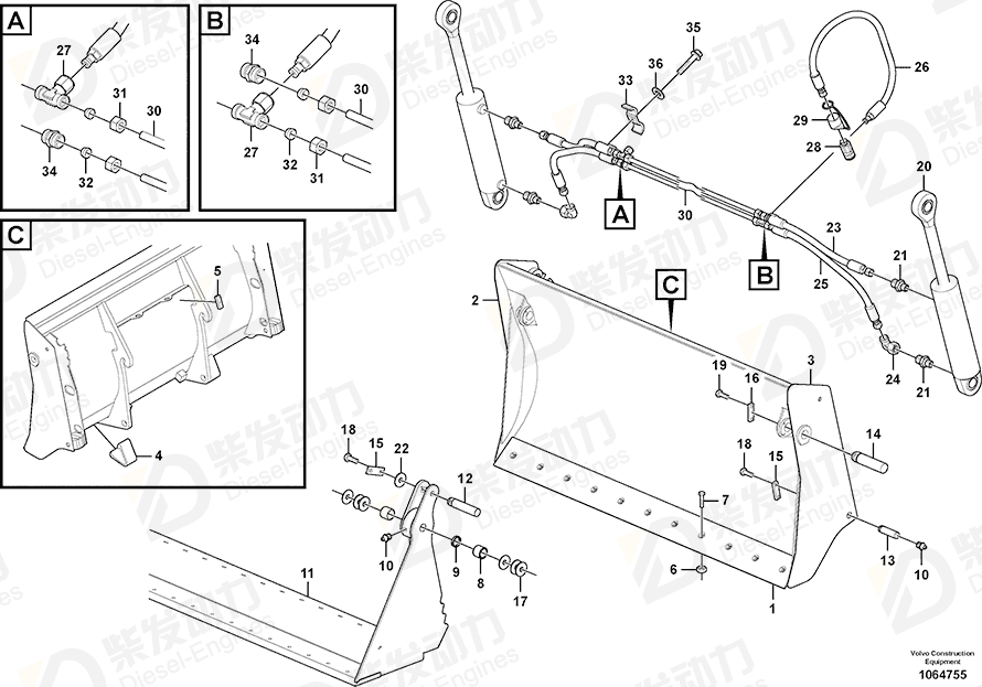 VOLVO Retaining ring 914526 Drawing