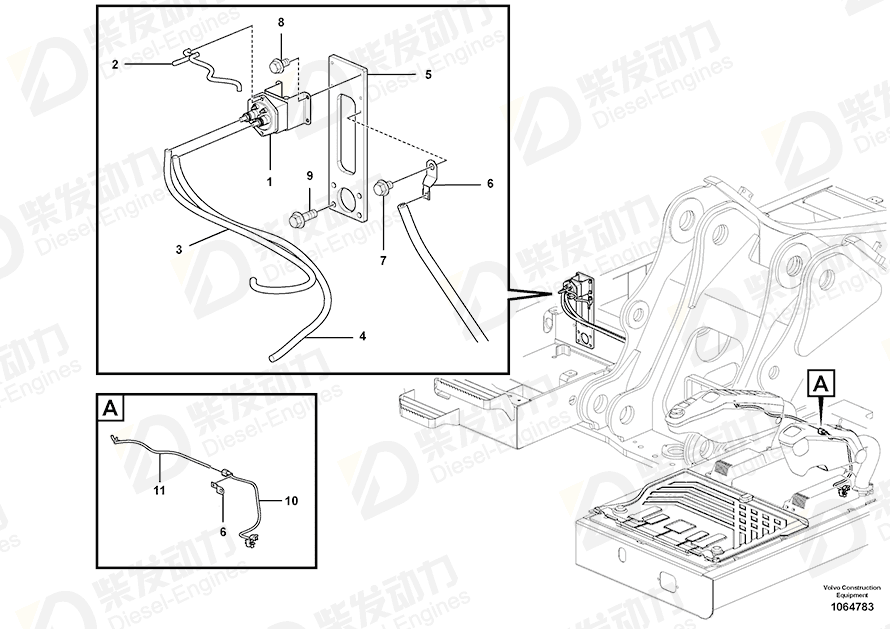 VOLVO Toggle switch 14594171 Drawing