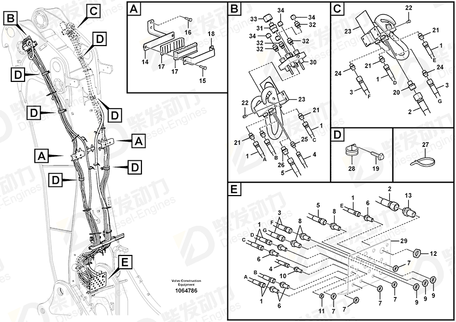 VOLVO Clamp SA1174-55220 Drawing