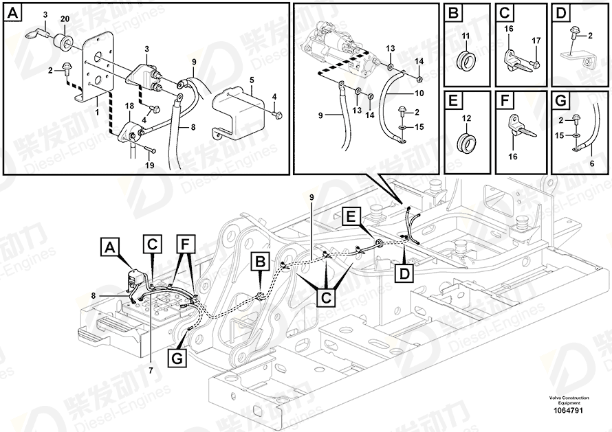 VOLVO Battery cable 14588053 Drawing VOLVO Battery cable 14588053 Drawing