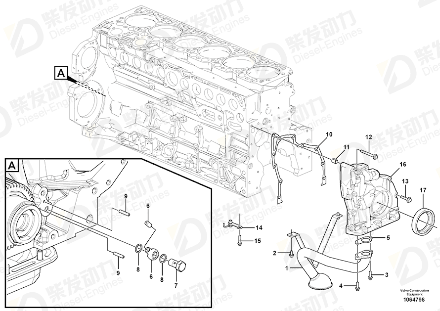 VOLVO Spring pin 951955 Drawing