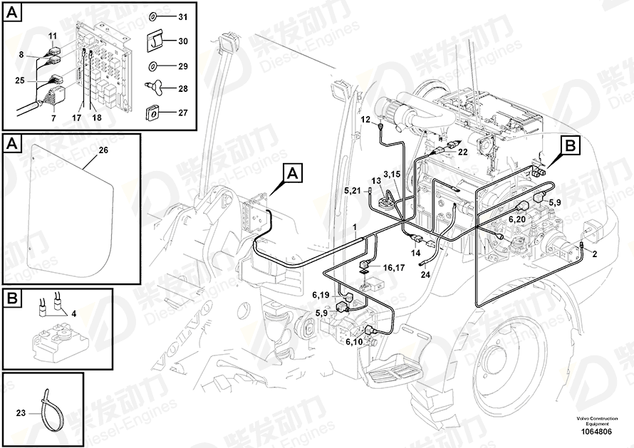 VOLVO Tab housing 948855 Drawing VOLVO Tab housing 948855 Drawing