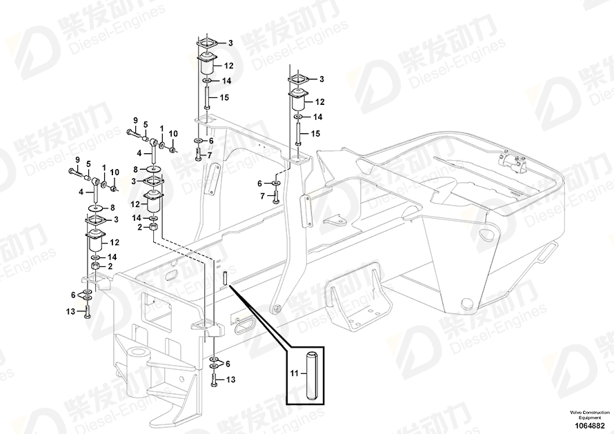 VOLVO Hexagon screw 990521 Drawing