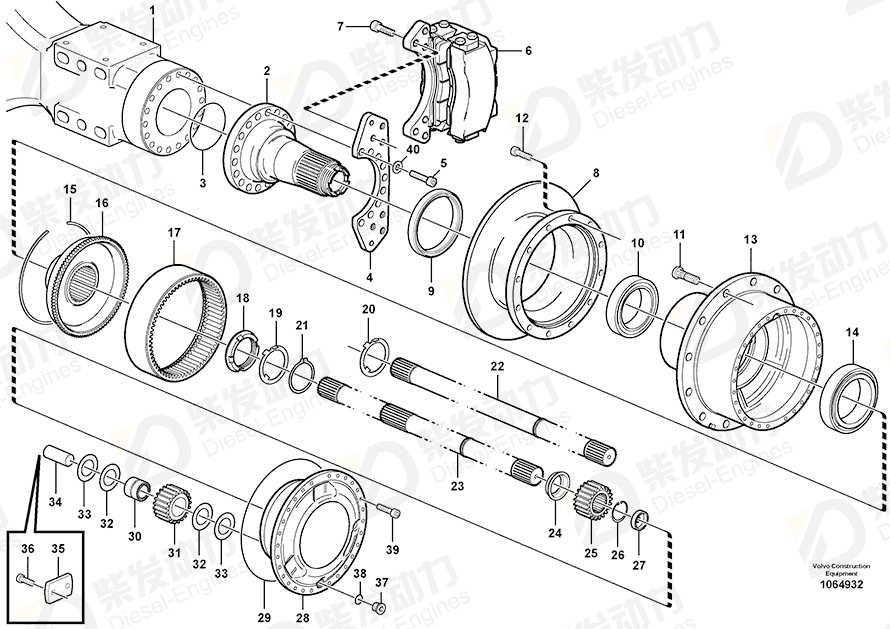VOLVO Hub 17232918 Drawing