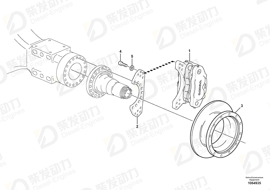 VOLVO Brake anchorage 11103362 Drawing VOLVO Brake anchorage 11103362 Drawing