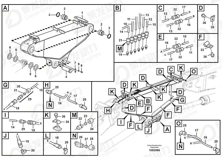 VOLVO Pipe 14358125 Drawing