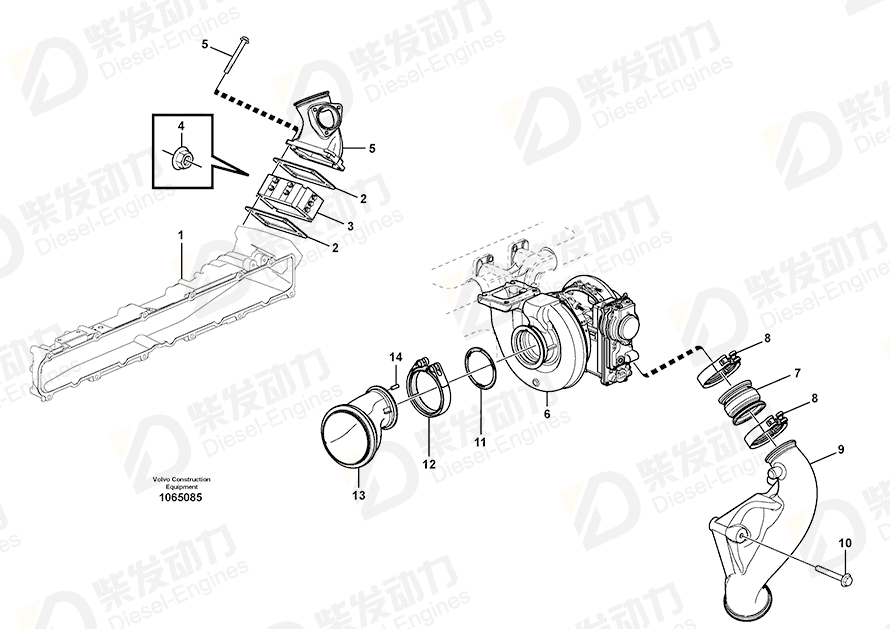 VOLVO Plane gasket 3979639 Drawing VOLVO Plane gasket 3979639 Drawing