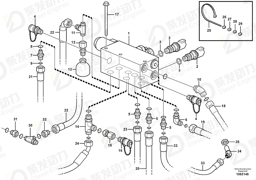 VOLVO Hydraulic valve 15140188 Drawing VOLVO Hydraulic valve 15140188 Drawing