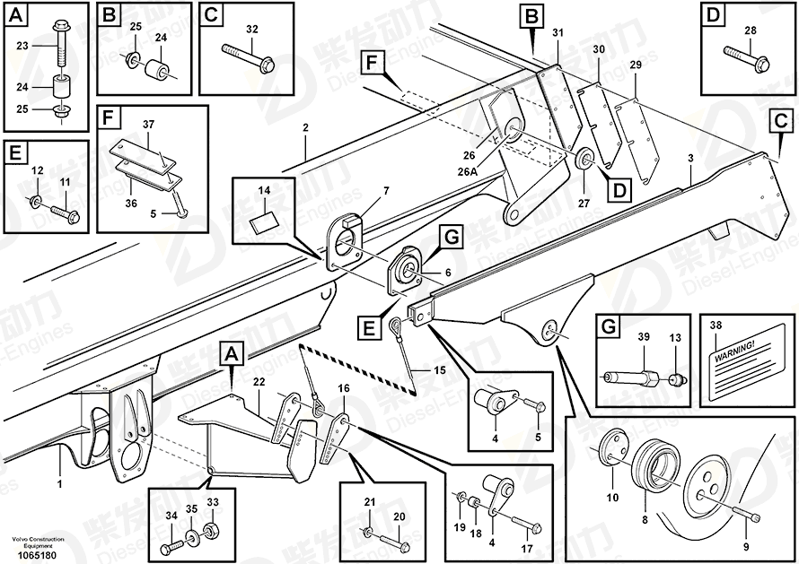 VOLVO Flange screw 965195 Drawing VOLVO Flange screw 965195 Drawing