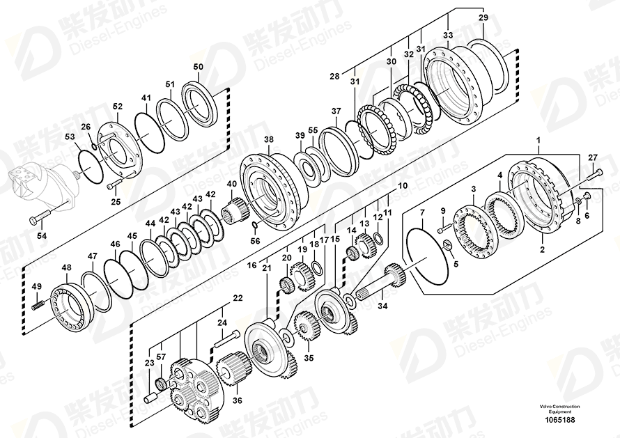 VOLVO Roller bearing SA8230-22070 Drawing