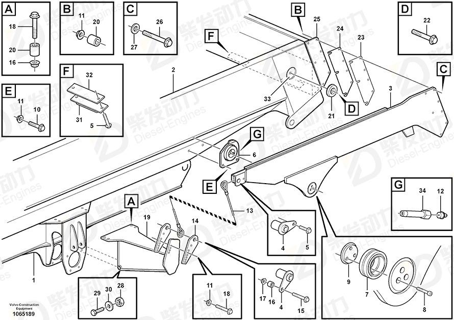 VOLVO Flange screw 975130 Drawing