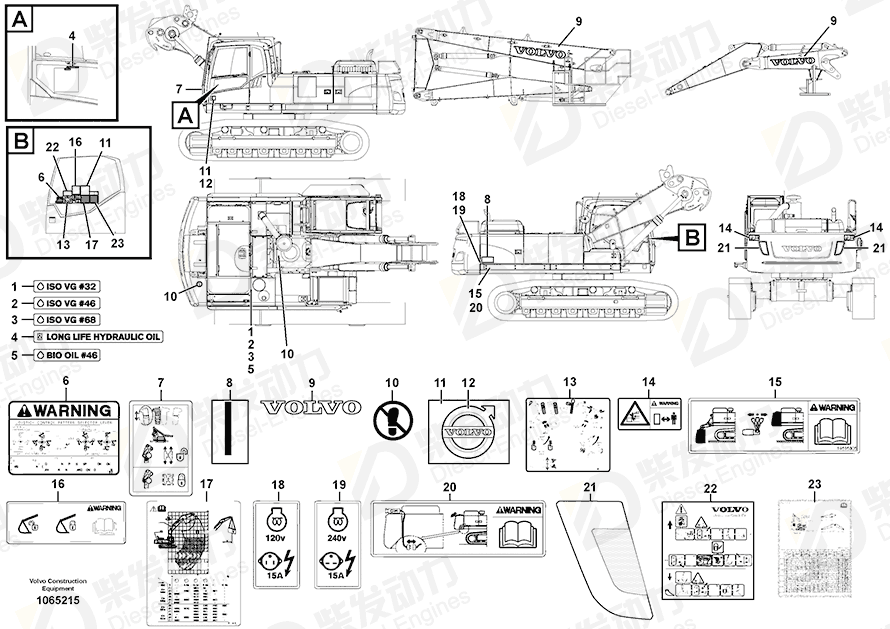 VOLVO Decal 14636240 Drawing