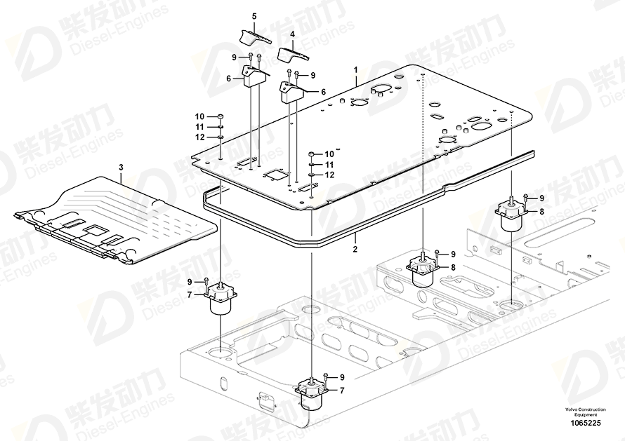 VOLVO Plate 14590744 Drawing