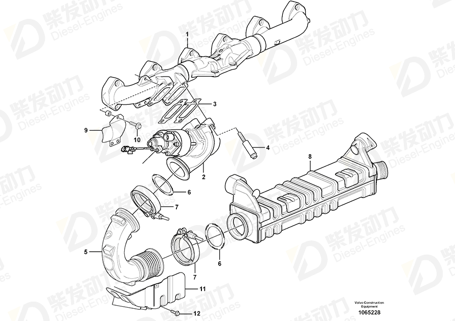 VOLVO V-clamp 20755169 Drawing